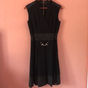 Ellen Tracy black and gray dress